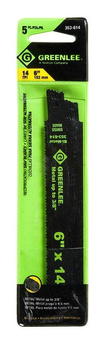 6" x 14T Reciprocating Saw Blade (Pack of 5)