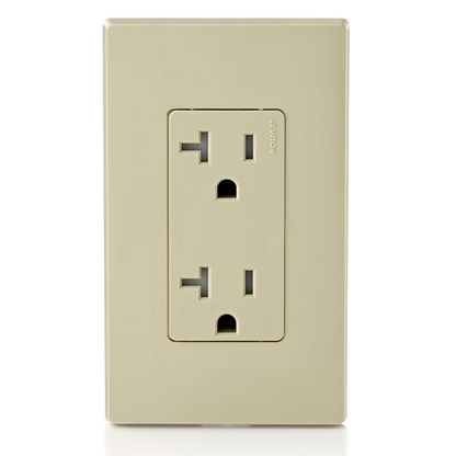20 Amp Decora Tamper-Resistant Duplex Outlet/Receptacle, Grounding