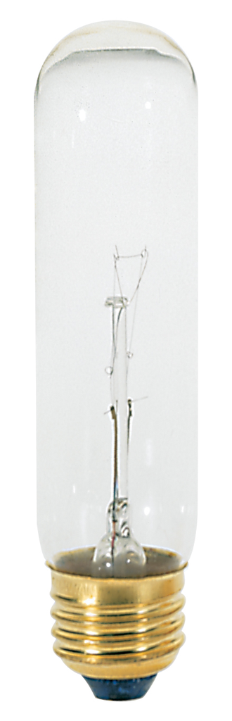 25 Watt T10 Incandescent; Clear; 2000 Average rated hours; 200 Lumens; Medium base; 120 Volt
