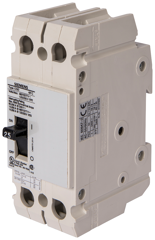 BREAKER CQD 3P 30A 480/277V 14KA DIN AUX