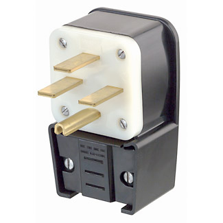 30 Amp, 250 Volt, Straight Blade Plug, Industrial Grade