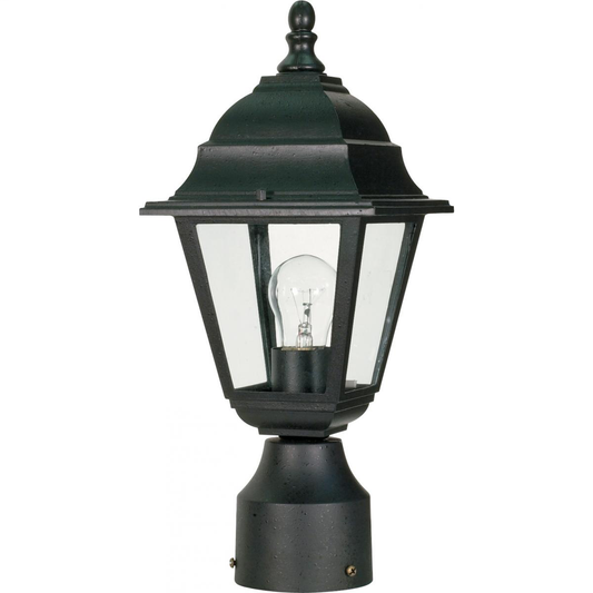 Briton - 1 Light - 14" - Post Lantern - with Clear Glass, Color retail packaging