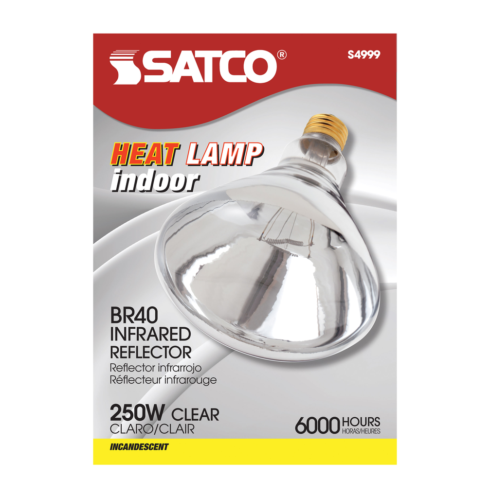 250 Watt R40 Incandescent; Clear Heat; 6000 Average rated hours; Medium base; 120 Volt