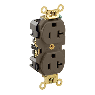 20 Amp Single Receptacle/Outlet, Industrial Grade, Self-Grounding