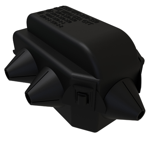 Aluminum Parallel Tap Connector, Dual Rated, Main Conductor Range 250-1/0, Tap Range 1/0-12 AL, 1/0-14 CU, Tin Plated, UL, CSA, Includes Cover