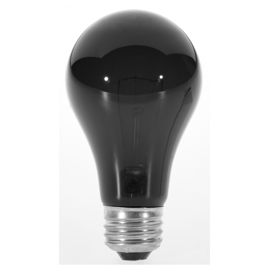 75 Watt A19 Incandescent; Black; 480 Average rated hours; Medium base; 120 Volt