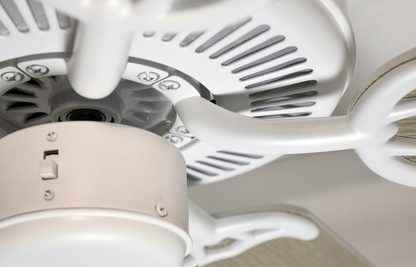 Basic-Max 52" Ceiling Fan White/Light Oak Blades, Matte White