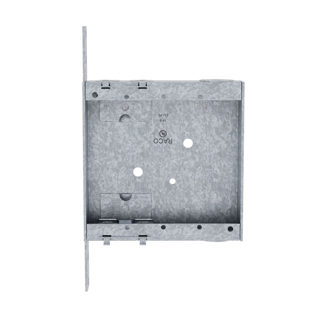 4 in. x 4 in. Switch Box, Nongangable, 1 in. Deep, Two 1/2 in KO's & NMSC Clamps