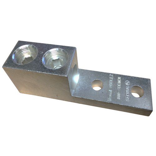Aluminum Mechanical Lugs 1 Conductor - Two Hole Mount 600MCM-#4 Awg