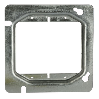 4-11/16 in. Square Cover, 2-Device, 1/2 in. Raised