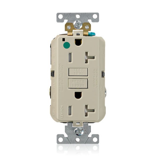 20 Amp SmartlockPro® GFCI Receptacle/Outlet, Hospital Grade, Tamper-Resistant