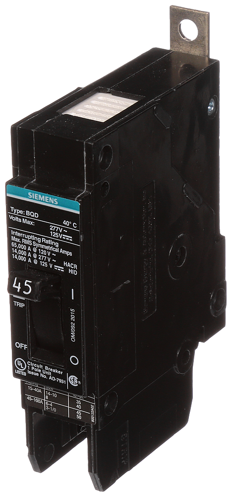 BREAKER BQD 1P 45A 277VAC 14KA