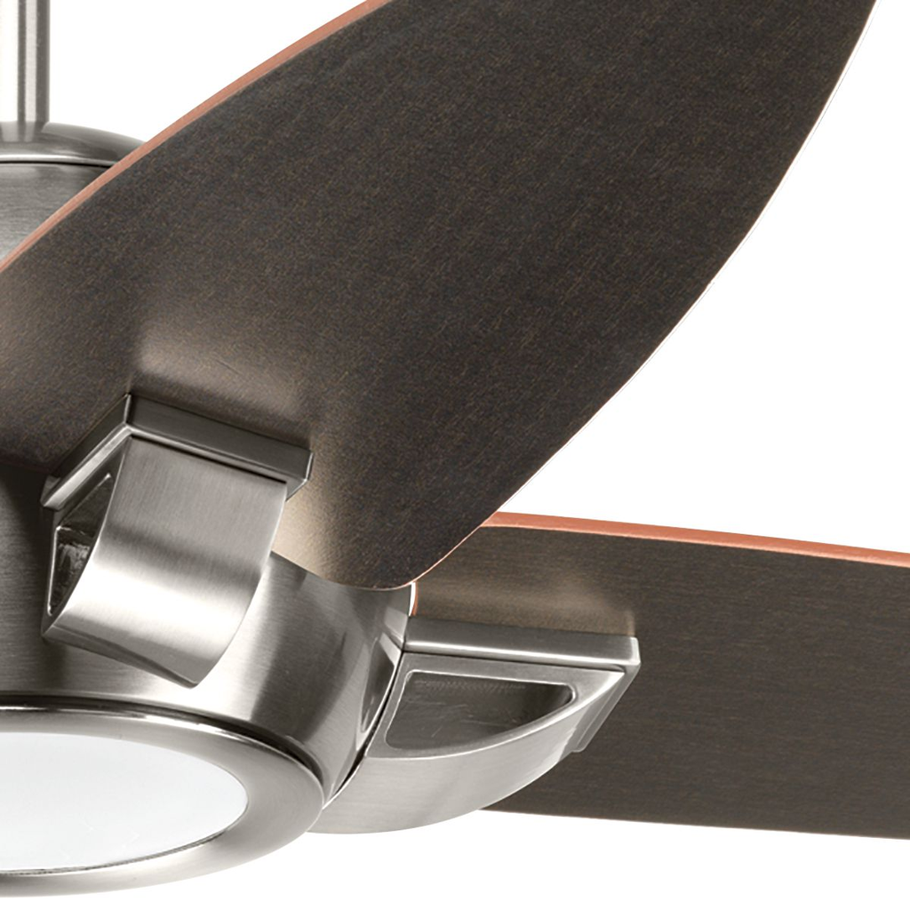 54" 4 Blade Fan w/ LED Light in Brushed Nickel