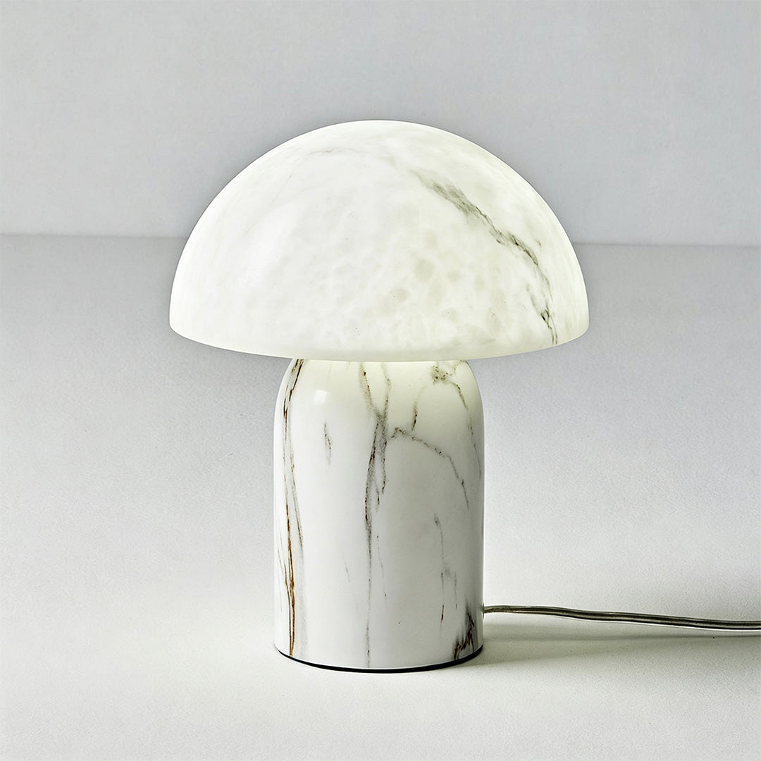 White Contemporary Table Lamps Japanese Stone-Texture Lamp