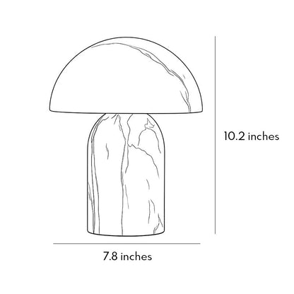 White Contemporary Table Lamps Japanese Stone-Texture Lamp
