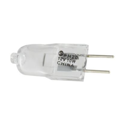 10 Watt; Halogen; T3; Clear; 2000 Average rated hours; 120 Lumens; Bi Pin G4 base; 12 Volt