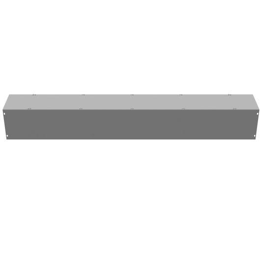 8x60x8 Screw Cover Wireway Type 1 UL Listed Steel Knockouts ANSI 61 Gray
