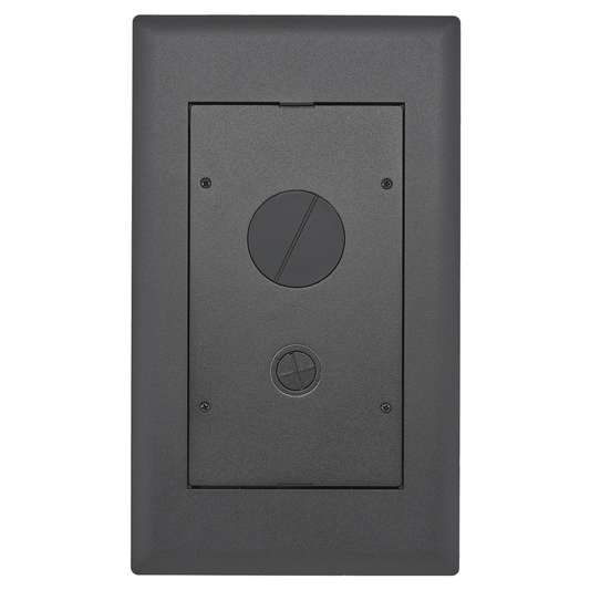 2-Gang AFB Rectangular Series, Flush Furniture Feed Cover Assembly, Black Powder Paint Finish