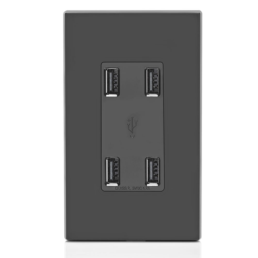 4.2A 4-Port USB Type-A Wall Outlet Charger