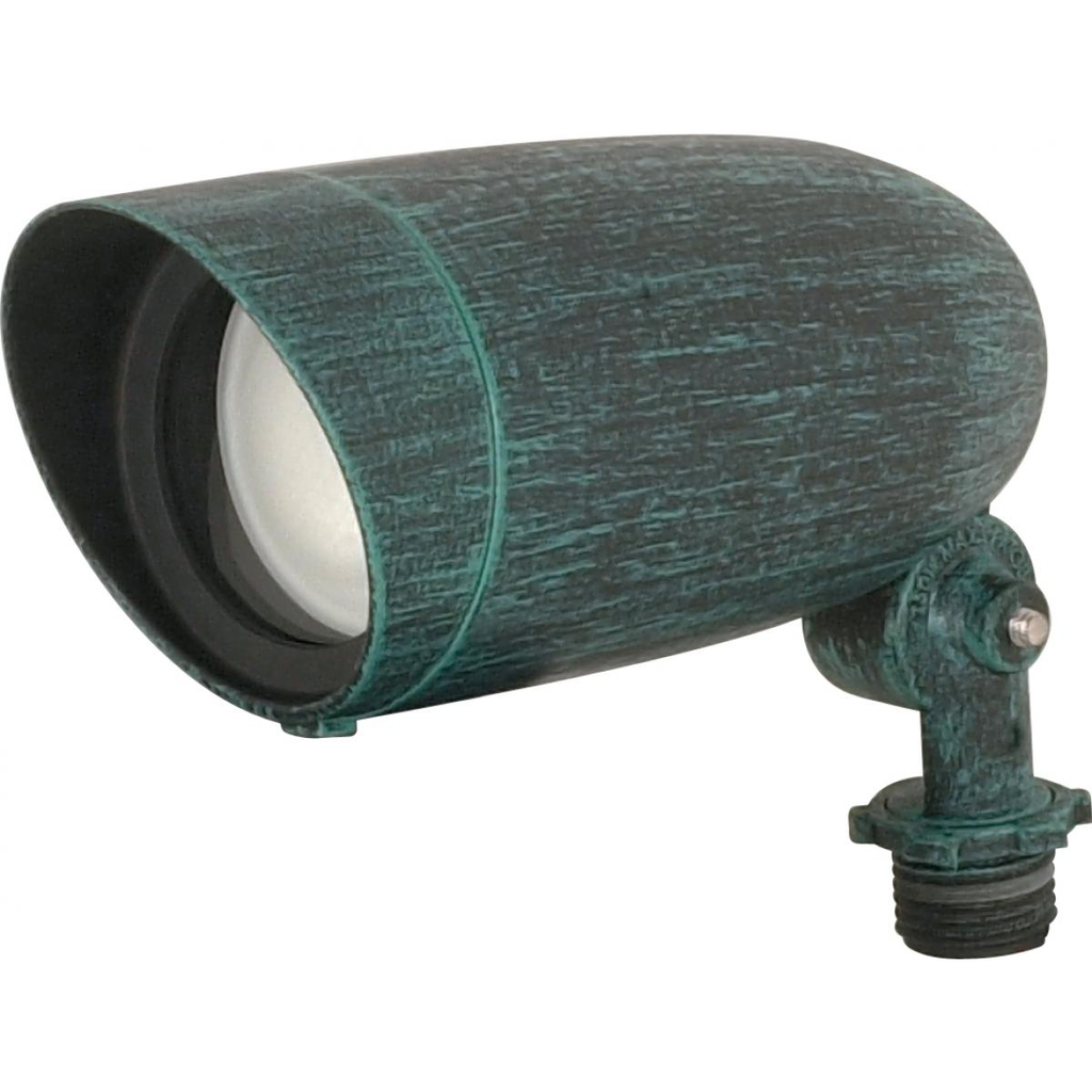 1 Light - 6" Landscape Flood - PAR16 Flood - Antique Verdi Finish