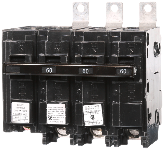 BREAKER 60A 3P 240V 22K BLH 120V SHUNT