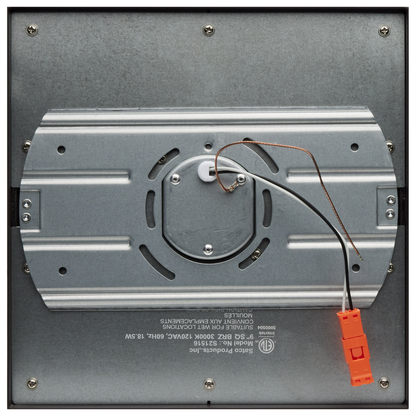 18.5 watt; 9" Flush Mount LED Fixture; 3000K; Square Shape; Bronze Finish; 120 volts