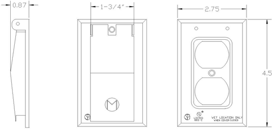 30550Z, Weatherproof Device Box Cover