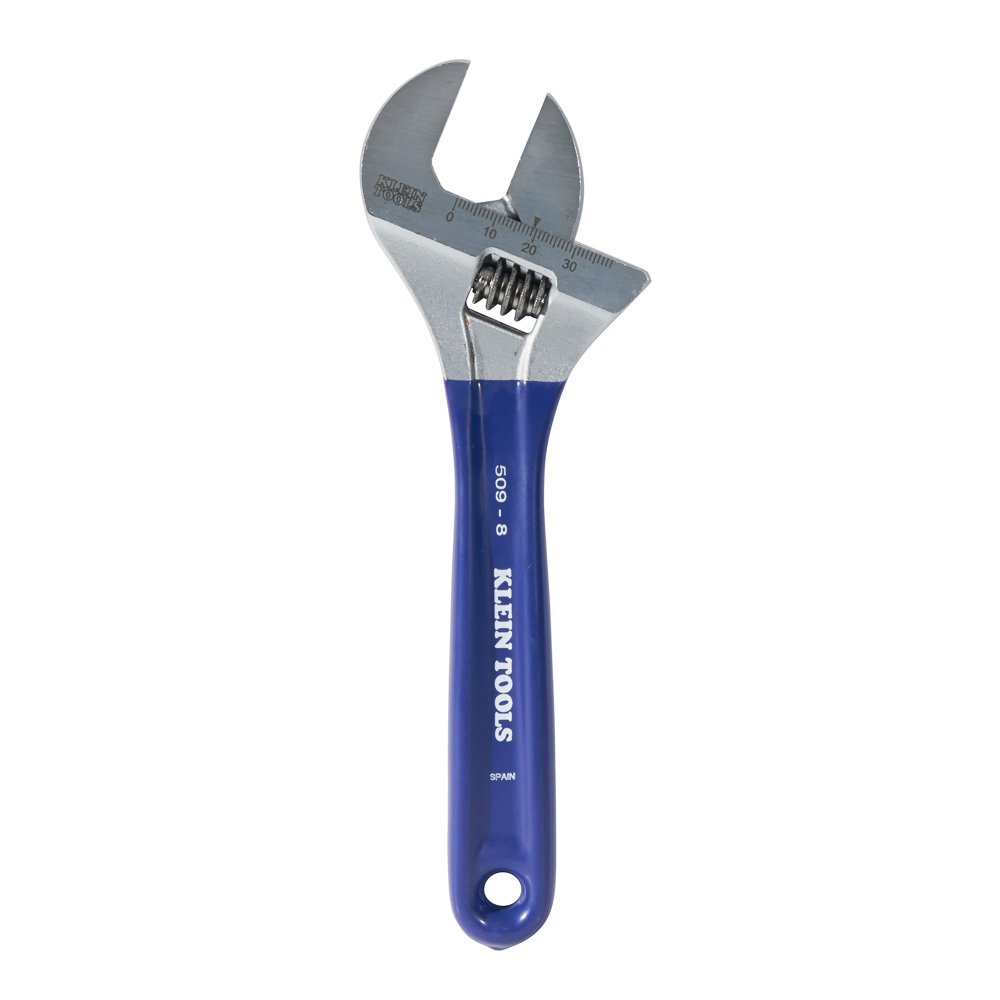 Adjustable Wrench, Extra-Wide Jaw, 8-Inch