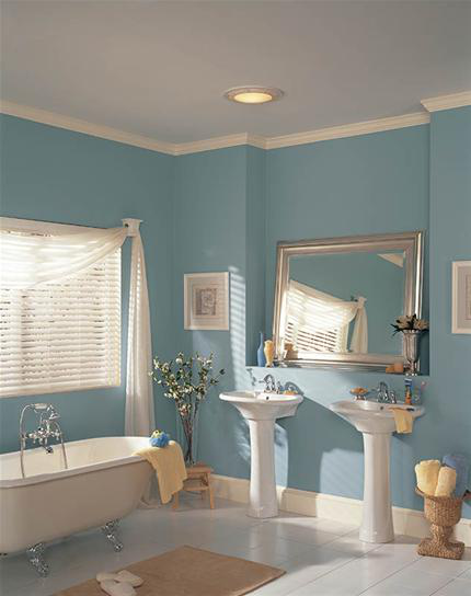 100 CFM Fan/Light with Glass Lens and White Polymeric Grille; 100-watt Incandescent Lighting and 7-watt Nightlight