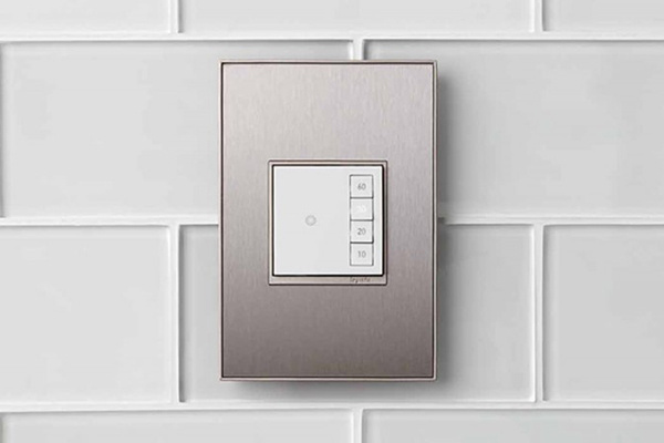 adorne® Brushed Stainless 1-Gang Screwless Wall Plate