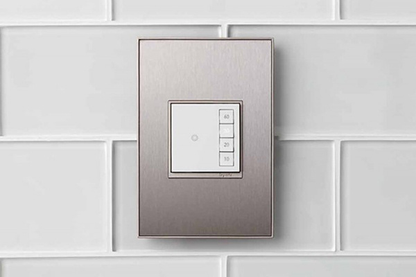 adorne® Brushed Stainless 1-Gang Screwless Wall Plate