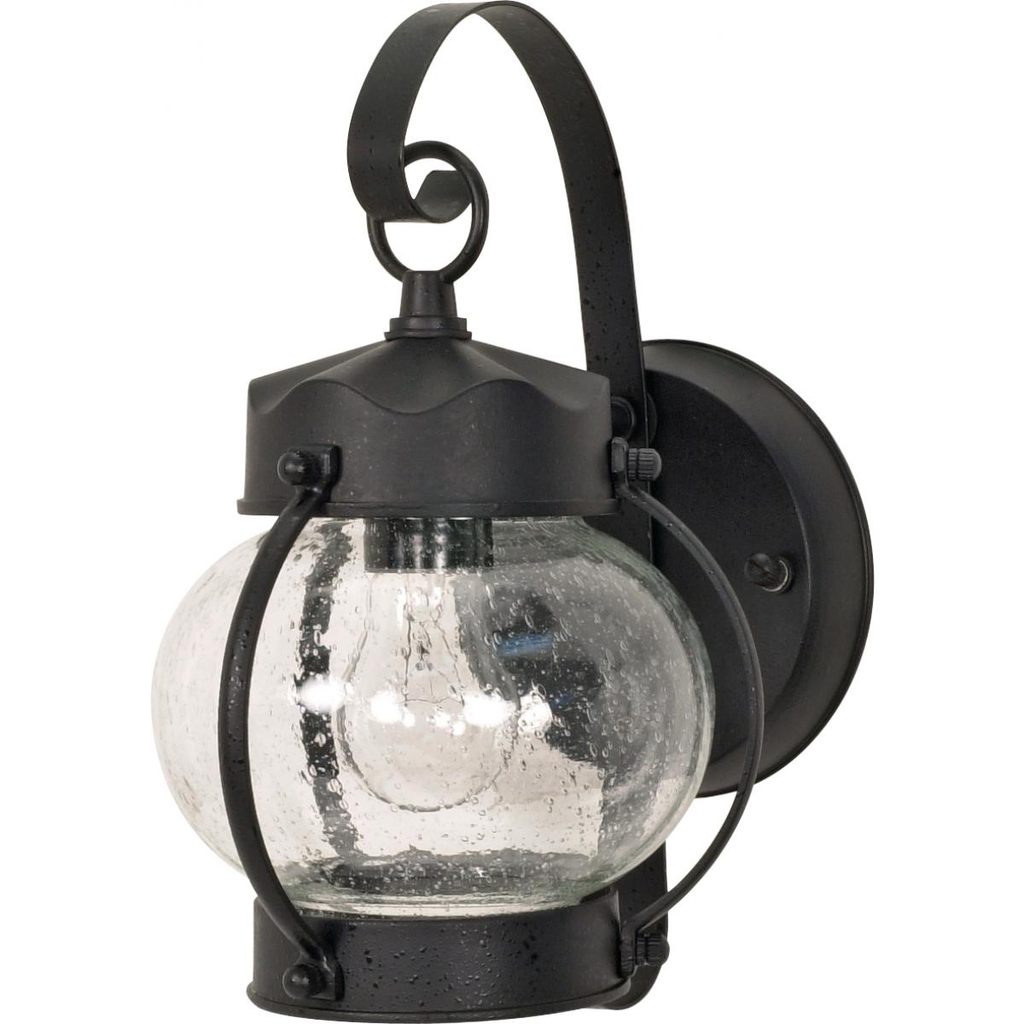 1 Light, 10-5/8 in., Wall Lantern, Onion Lantern with Clear Seed Glass, Color retail packaging