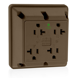 20 Amp 4-in-1 Quadruplex Receptacle/Outlet, Hospital Grade