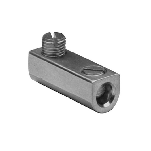Aluminum Mechanical Splice, 1/0-14 AWG, 7/16" Screw Dia, 2 Screws, Al/Cu Rated, Tin Plated