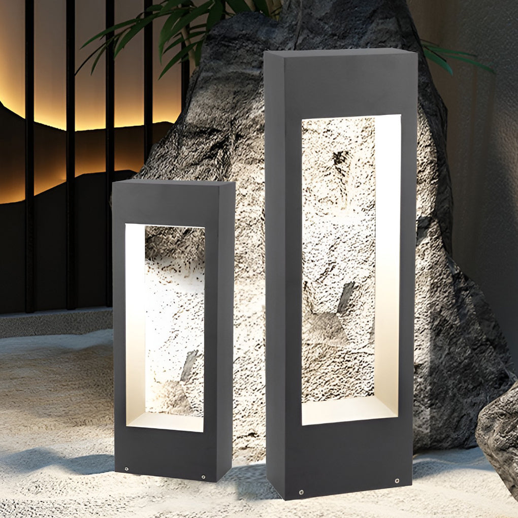 [Open-Box] Rectangular Frame Slim LED Lawn Light Sleek and Durable Outdoor Illumination