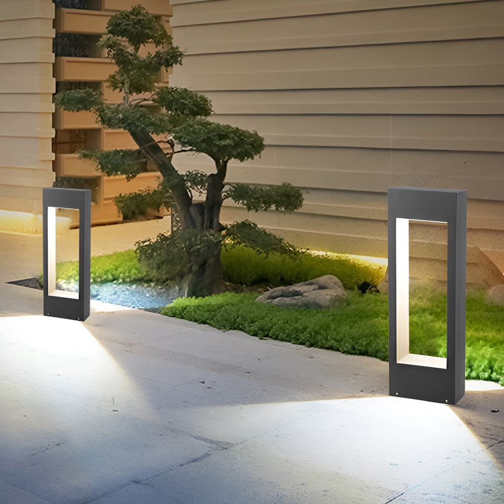 [Open-Box] Rectangular Frame Slim LED Lawn Light Sleek and Durable Outdoor Illumination