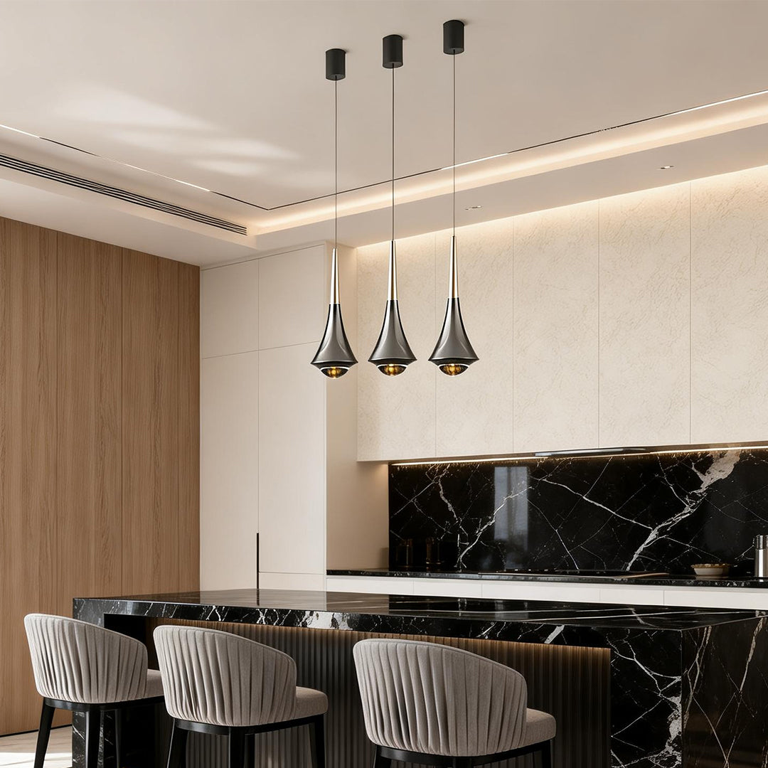 [Open-Box]Black Cone Pendant Lights Modern Creative LED Ceiling Light