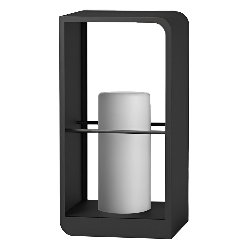 [Open-Box]Black Lantern Outdoor Light Rectangular Frame Waterproof Lamp