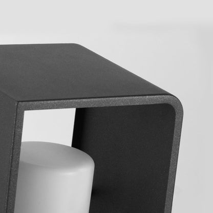 [Open-Box]Black Lantern Outdoor Light Rectangular Frame Waterproof Lamp