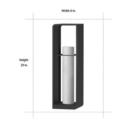 [Open-Box]Black Lantern Outdoor Light Rectangular Frame Waterproof Lamp