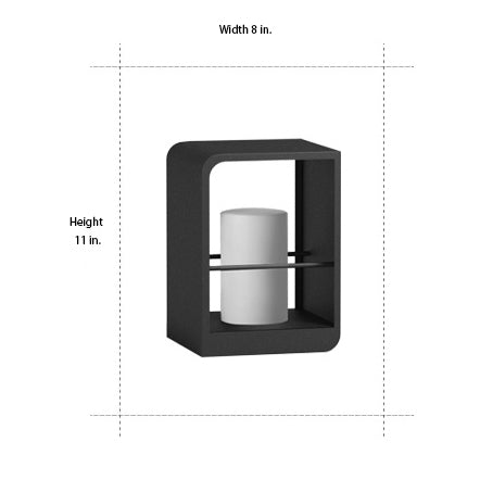 [Open-Box]Black Lantern Outdoor Light Rectangular Frame Waterproof Lamp