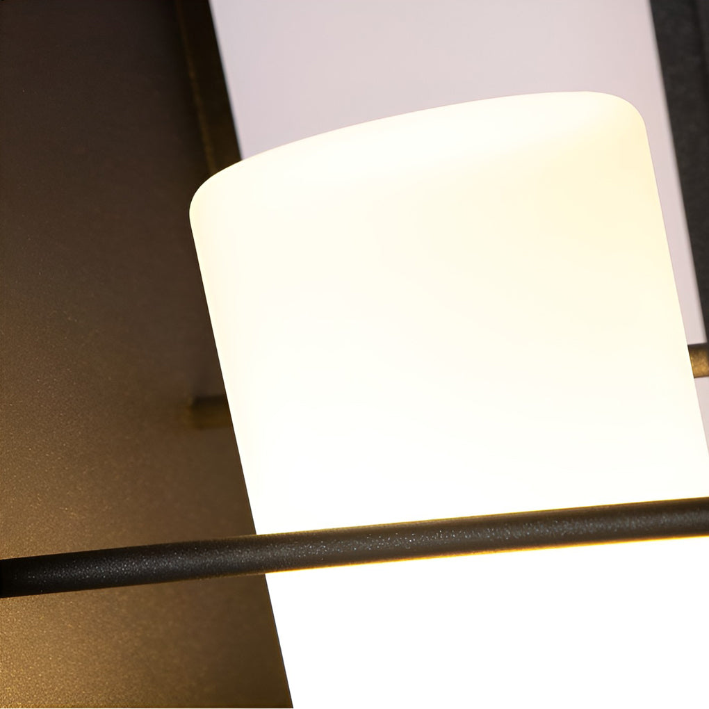 [Open-Box]Black Lantern Outdoor Light Rectangular Frame Waterproof Lamp