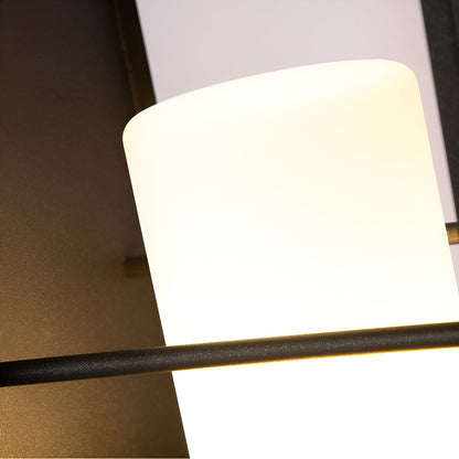[Open-Box]Black Lantern Outdoor Light Rectangular Frame Waterproof Lamp