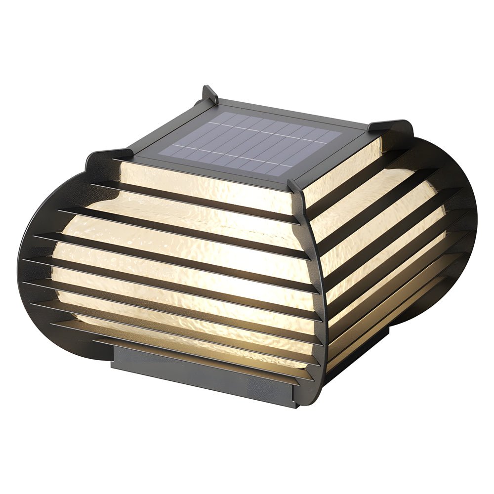 [Open-Box] Black Lattice Hardiwred/Solar Outdoor Post Pier Mount Light
