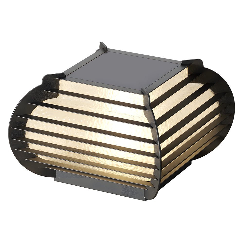 [Open-Box] Black Lattice Hardiwred/Solar Outdoor Post Pier Mount Light