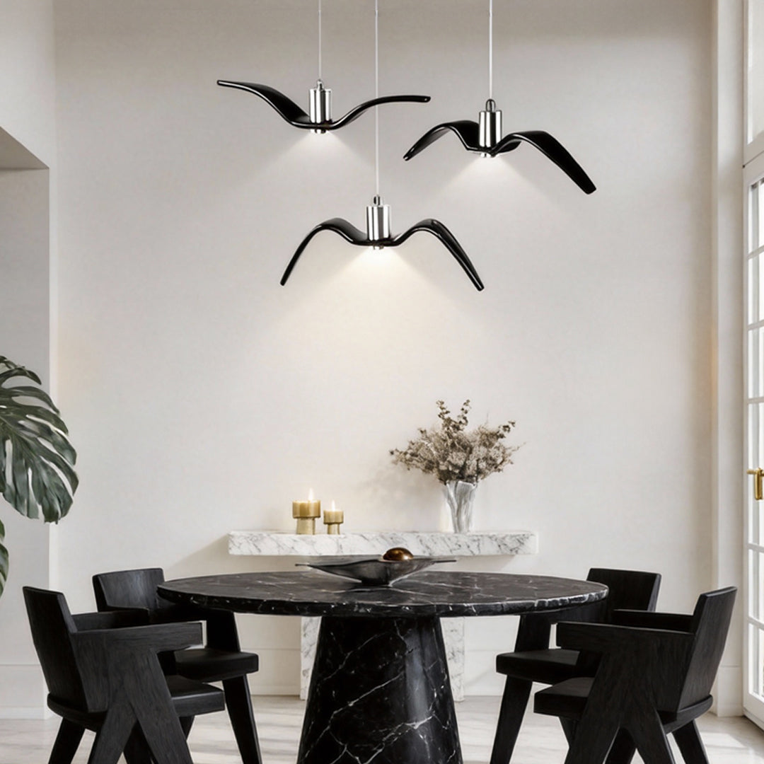 Wing Pendant Light Modern Creative Seagull LED Metal Light