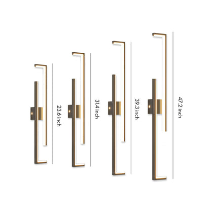 Wall Art LED Lights Minimalist Long Bar Iron Lamp