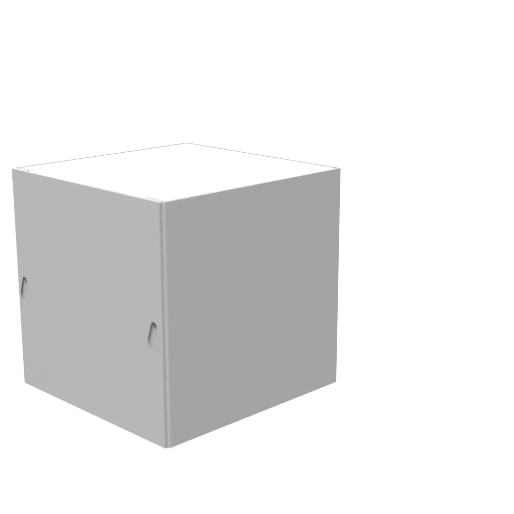6x6x6 Screw Cover Type 1 UL Steel No KO Gray Cover w/ Teardrop Slots Holes In Back