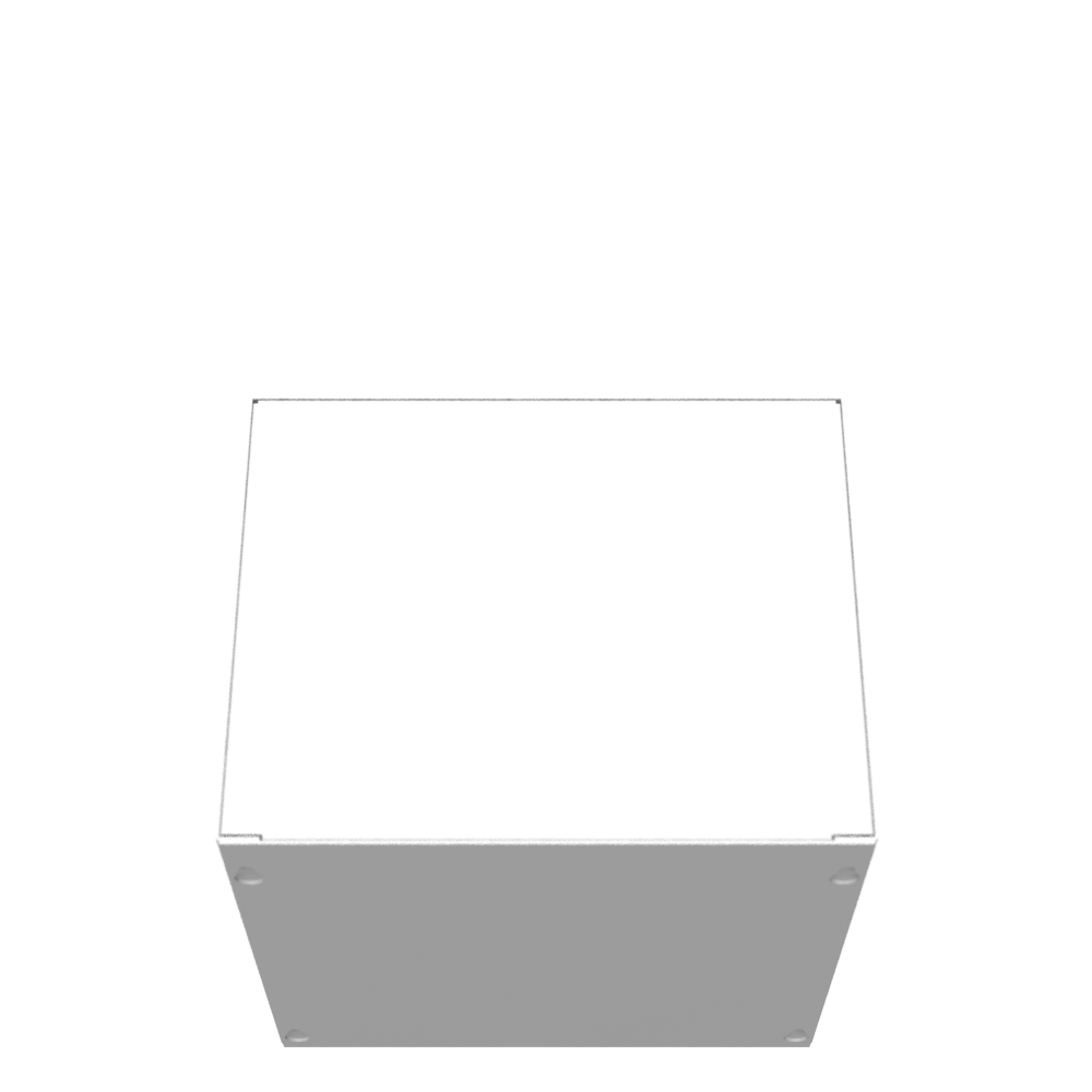 10x8x10 Screw Cover Type 1 UL Steel No KO Gray Cover w/ Teardrop Slots Holes In Back