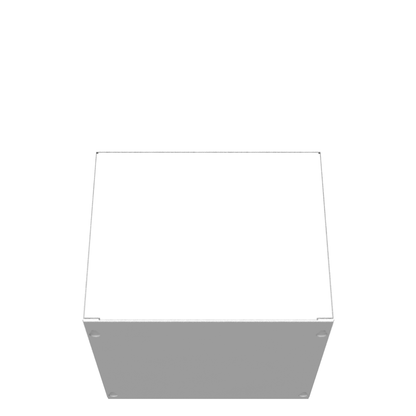 10x8x10 Screw Cover Type 1 UL Steel No KO Gray Cover w/ Teardrop Slots Holes In Back